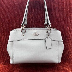 Coach Brooke Mini Carryall Shoulder bag Pale Blue Leather Silver Hardware